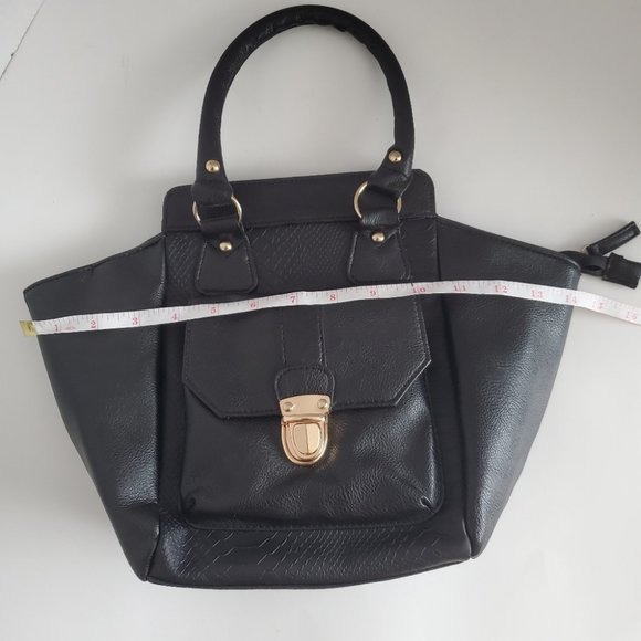 New Look Handheld Buckle Detail Satchel, Black, - Picture 8 of 9